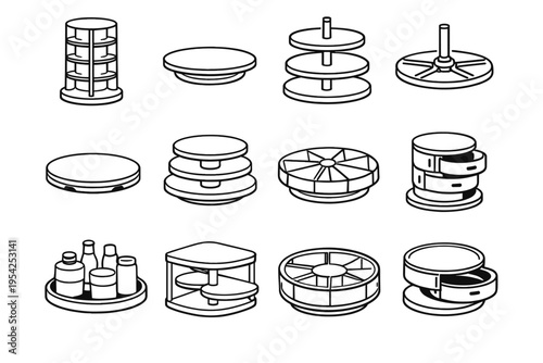 Storage generation vector platform organizer smooth system base simple lazy icon design