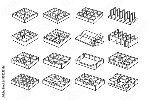 Drawer simple icon unit zoning panel customizable image expandable solution divider generation