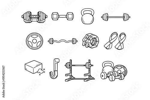 Free icon gym bar basics simple weight adjustable loop hook generation vector