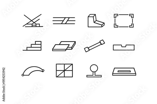 Constraint angular arc geometric image icon simple vector edge limit stepped guide