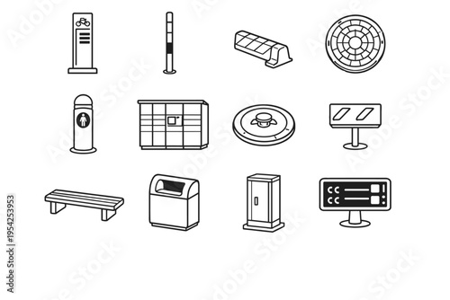 Urban generation parking water icon curb image street marker simple without panel