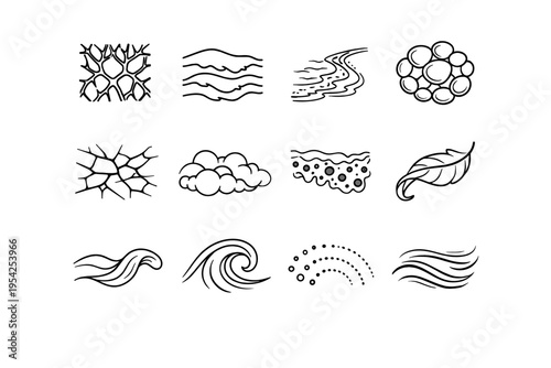 Drift snow image smooth ice shoreline sponge generation icon cellular simple tidal