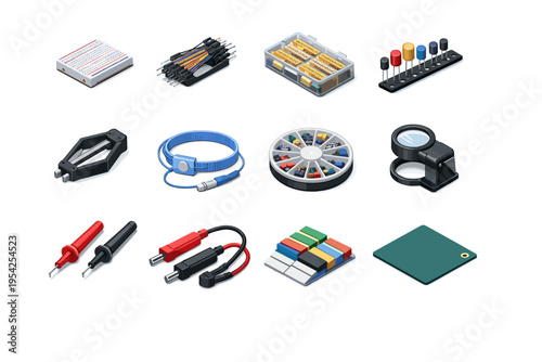 Image jumper lead generation tool icon vector esd square strap project magnifier