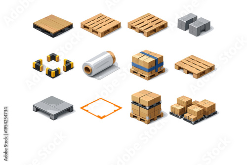 Stacking generation strap load simple wooden access set image roll icon ground