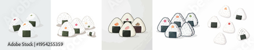 Delicious Japanese Onigiri Vector Illustration