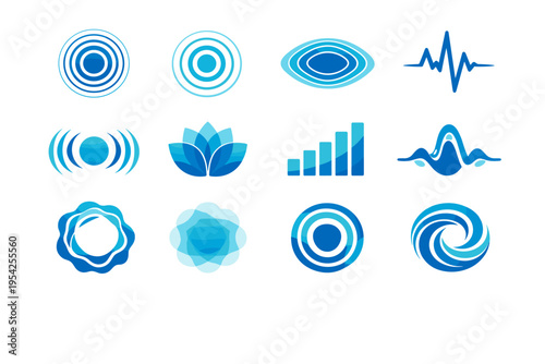 Concentric forms pulse motion image growth vector icon rhythm icons shapes generation