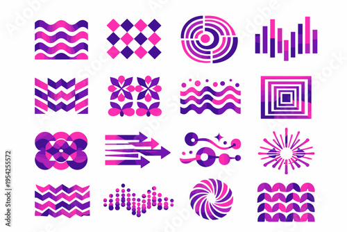 Artistic icon vector image shapes pacing beat cadence simple tempo rhythm generation