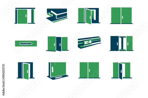Saving passage icon quiet door image simple generation slim doorway vector integrated