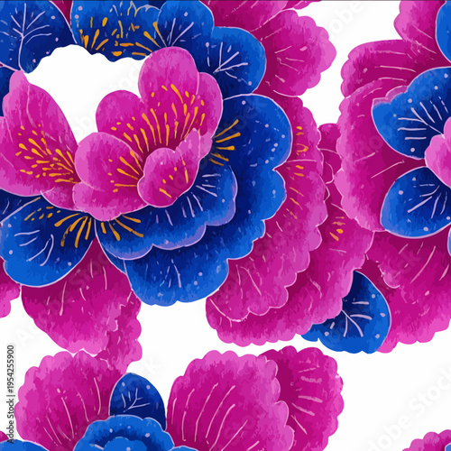 isolated clipart image of Watercolor Hot Pink Rosa Mexicano The most iconic color in Mexican textiles Bright Turquoise and Royal Blue Often used