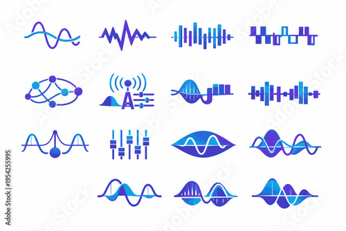 Image tuning vector balance shape dynamics generation wave pattern simple symbol icon