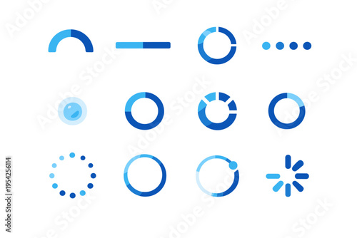 Loading simple generation processing speed ring symbol image vector waiting loop icon