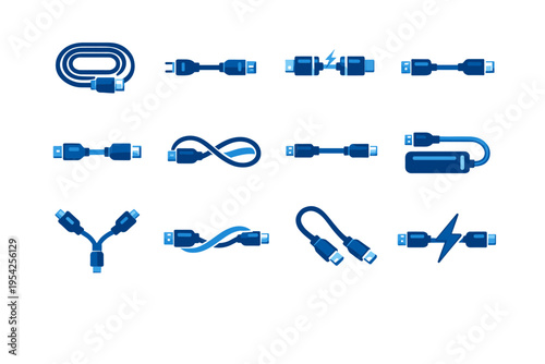 Power compact tidy coil link image simple modern icon connection vector generation