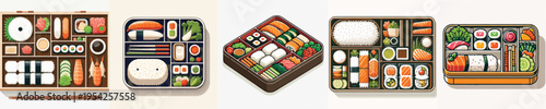 Bento Box Vector Illustration
