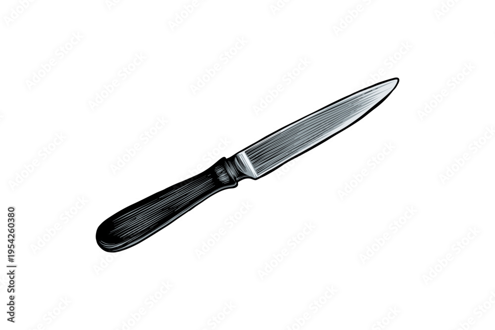 Fototapeta premium Hand-drawn Paring Knife Illustration