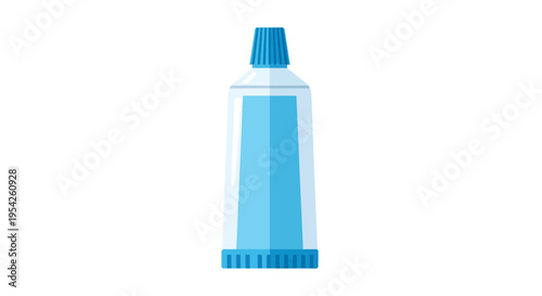 Illustrative representation of a generic toothpaste tube with a simple design aesthetic