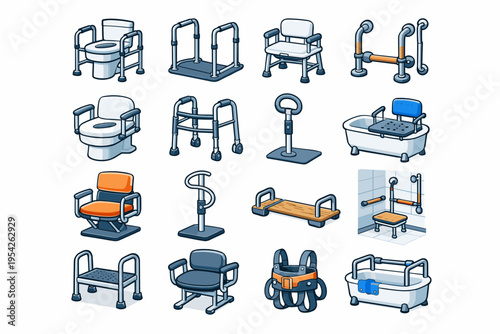 Frame icon rails mobility stable image vector simple generation support setup ergonomic