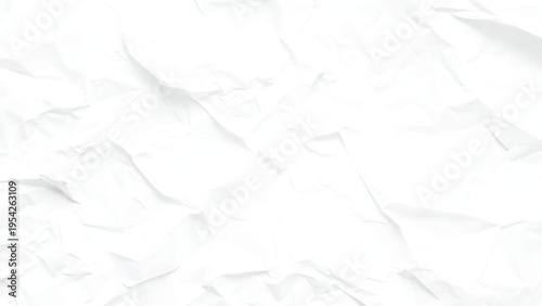 White crumpled paper texture background, vector illustration. A wrinkled and creased blank paper texture, perfect for grunge backdrop design.