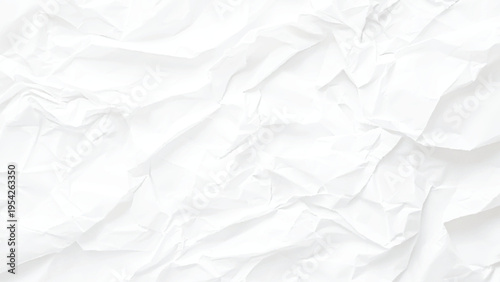 crumpled white paper texture background.