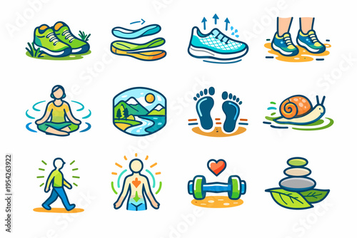 Flexible generation breathable mark cue vector mesh pace mindful steady icon image