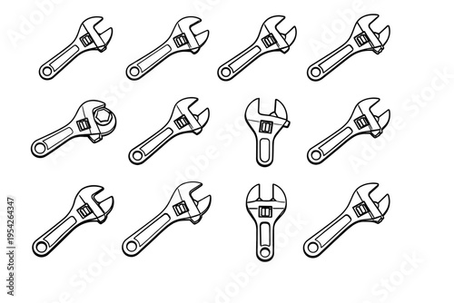Generation form icon outline vector open adjustment knurled image workshop mechanical simple