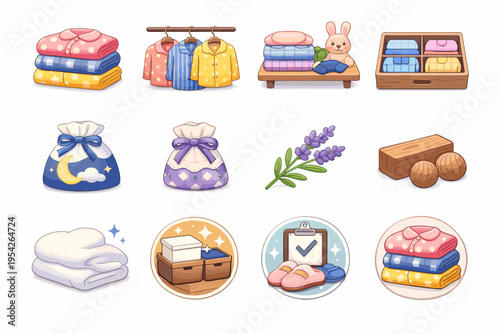 Sachet cedar badge vector icon image linen block bag generation laundry simple