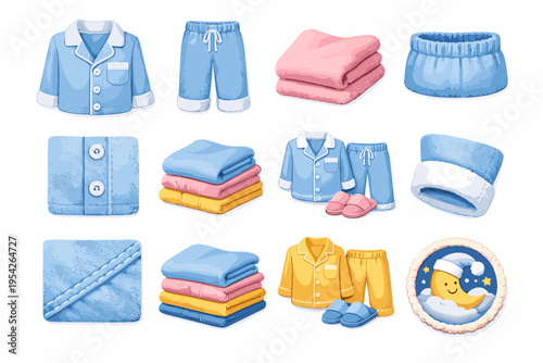 Collar vector image badge simple fabric icon top folded texture pocket pajamas