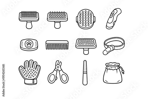 Scissor icon simple grooming pad blade handle nail generation vector ergonomic image