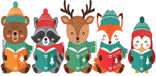 Woman Reading Book Illustration with Female Character Sitting on Giant Book for Education, Knowledge, Learning, and Literature Concept in Modern Flat Style