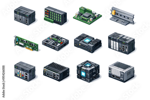 Computing system plc vector din processor image module core signal icon generation