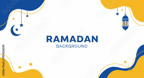 Ramadan Background with Moon Lantern.