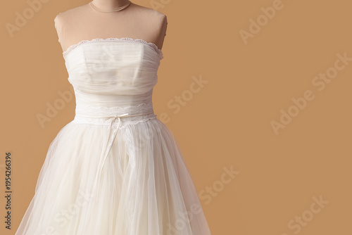Mannequin with wedding dres...