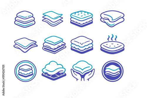 Image design fold simple warm material generation vector upholstery textile comfort badge