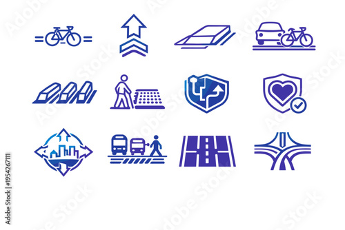 Guidance street symbol vector icon route arrow image generation city mark traffic