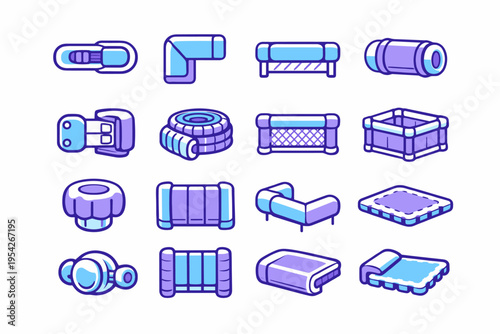 Simple protective latch comfort reducing impact bumper generation icon soft safe image