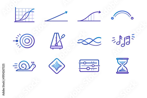 Simple mark deceleration speed vector generation soft image symbol icon subtle gentle