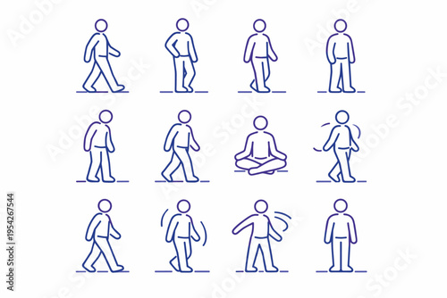 Action calm simple quiet vector image badge body gentle generation icon physical