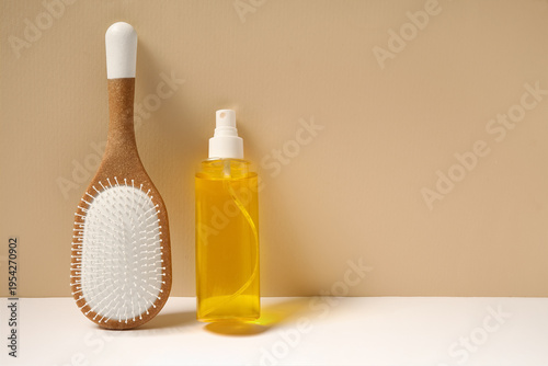 Hair spray with brush on co...