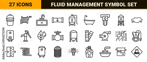 Hydro Management and Plumbing Utility Line Art Collection Featuring Water Conservation Sustainable Infrastructure and Industrial Liquid Flow Systems