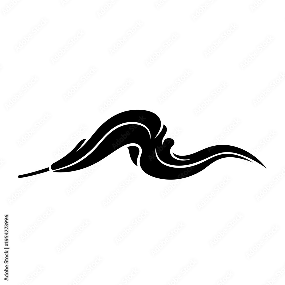 Obraz premium Elegant Abstract Swirl Motif - A Visually Appealing Decorative Element for Design Projects