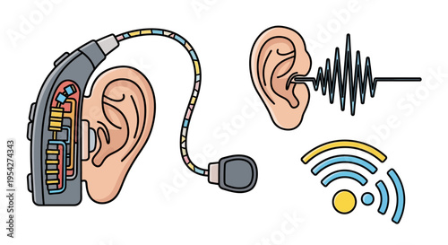 Hearing Aid Device with Wireless Technology.