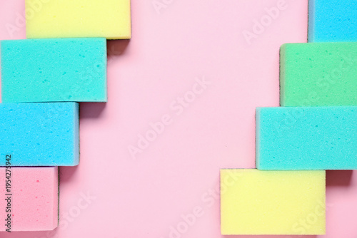 Frame made of colorful clea...