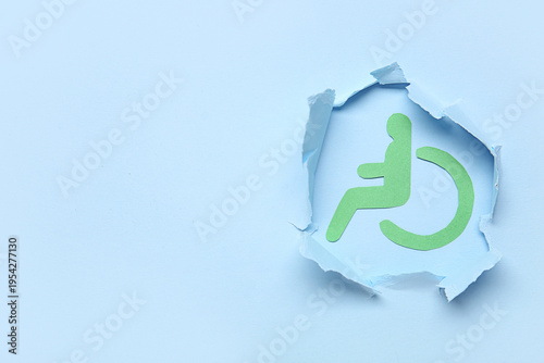 Human figure with wheelchai...