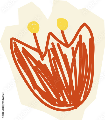 Flower Doodle Scrapbook Cutout Cartoon