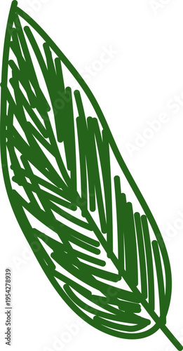 Leaf Doodle Hand Drawn Sketch