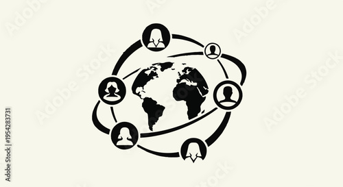 global communication network earth people connections