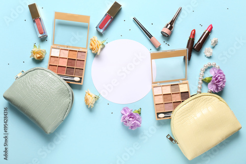 Blank card with cosmetic ba...