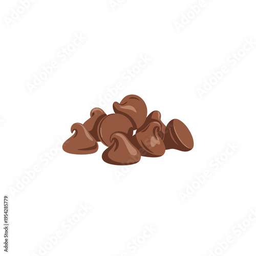 A delightful pile of semi-sweet chocolate chips, perfect for baking and sweetening your day