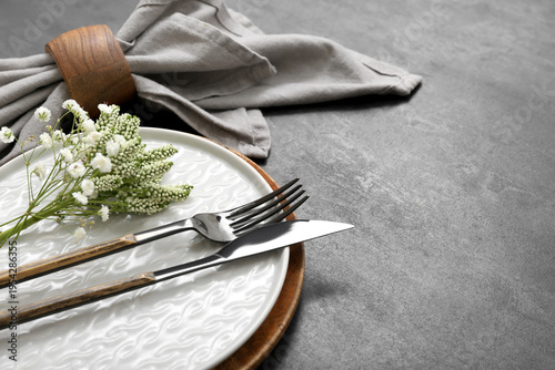 Beautiful table setting wit...