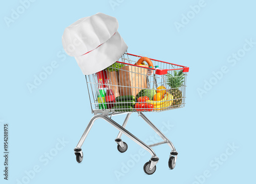 Shopping cart with products...