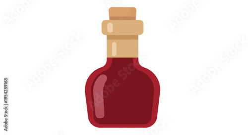 Potion Bottle Vector Illustration, Flat Design, for Fantasy, Magic, and Alchemy